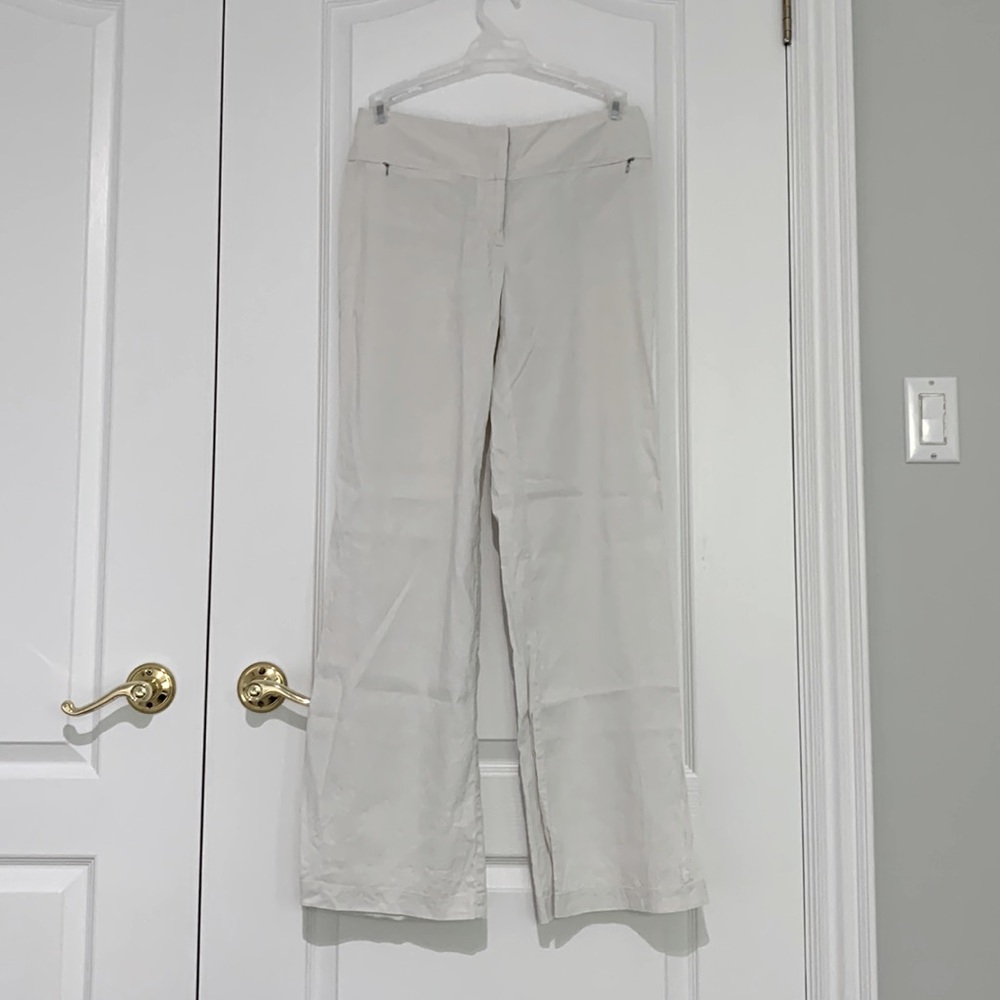 Eileen Fisher White Flowy Pant